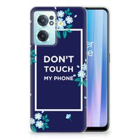OnePlus Nord CE 2 5G Silicone-hoesje Flowers Blue DTMP