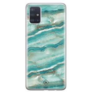 Samsung Galaxy A71 siliconen hoesje - Mamer azuurblauw