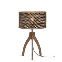 GOOD&MOJO Tafellamp Java - Bamboe|Zwart - Ø18cm