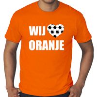 Grote maten oranje t-shirt wij houden van oranje Holland / Nederland supporter EK/ WK voor heren