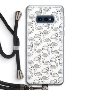 Zwanen: Samsung Galaxy S10e Transparant Hoesje met koord