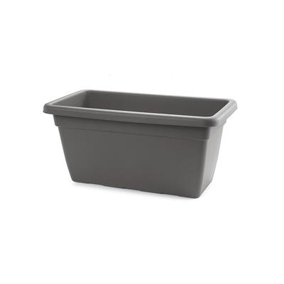 PlasticForte Plantenbak - antraciet grijs - rechthoekig - 60x32x27 cm