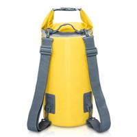 Outdoor waterdichte droge dubbele schouderband zak droge zak capaciteit: 20L (geel)