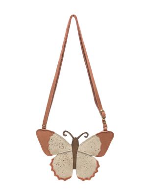Donsje sac porté épaule à design papillon - Marron