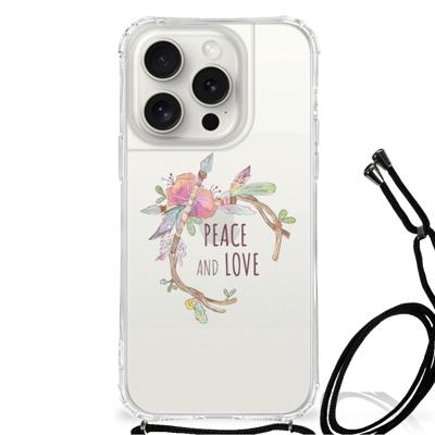 iPhone 15 Pro Stevig | Bumper Hoesje | Boho Text iPhone 15 Pro Stevig | Bumper Hoesje | Boho Text