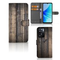 PPO A57 | A57s | A77 4G Book Style Case Steigerhout | Portemonnee hoesje