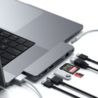 Satechi ST-UCPHMXM laptop dock & poortreplicator 2 x USB 3.2 Gen 2 (3.1 Gen 2) Type-C Grijs - thumbnail