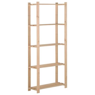 VidaXL Opbergrek 5-laags 80x28,5x170 cm massief grenenhout