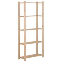 VidaXL Opbergrek 5-laags 80x28,5x170 cm massief grenenhout VidaXL Opbergrek 5-laags 80x28,5x170 cm massief grenenhout