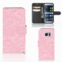 Samsung Galaxy S7 Hoesje White Flowers