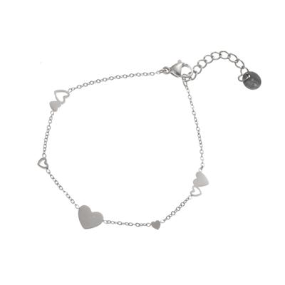Go Dutch Label Armband Harten Zilver