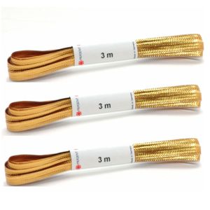 3x stuks cadeauverpakking gouden linten 0,5 x 300 cm inpakken/verpakken
