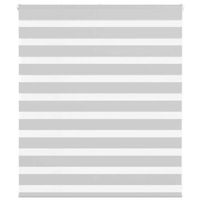 VidaXL Zebra rolgordijn 125x100 cm stofbreedte 120,9 cm lichtgrijs