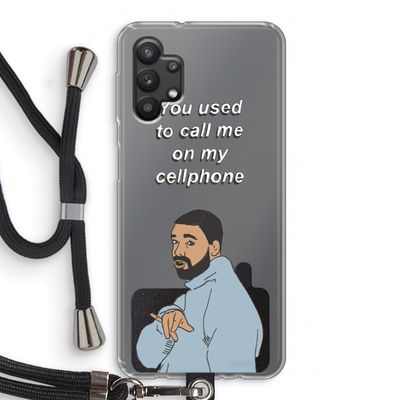 Hotline bling: Samsung Galaxy A32 5G Transparant Hoesje met koord