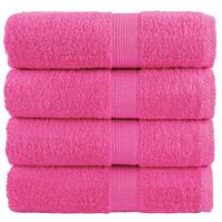 VidaXL Premium washandjes solund 4 stuks roze 30x30 cm 600 g/m2