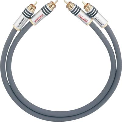 Cinch Audio Aansluitkabel [2x Cinch-stekker - 2x Cinch-stekker] 1.00 m Antraciet Vergulde steekcontacten Oehlbach NF 14 MASTER