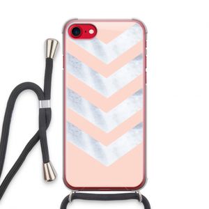 Marmeren pijlen: iPhone SE 2020 Transparant Hoesje met koord