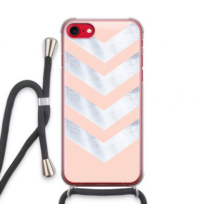 Marmeren pijlen: iPhone SE 2020 Transparant Hoesje met koord