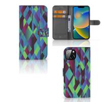 iPhone 14 Plus | Book Case | Abstract Green Blue