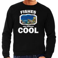 Dieren vis sweater zwart heren - fishes are cool trui