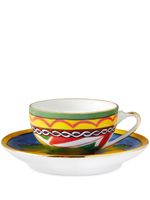Dolce & Gabbana lot tasse et sous-coupe à imprimé graphique - Bleu