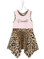 Roberto Cavalli Junior robe asymétrique à imprimé léopard - Tons neutres