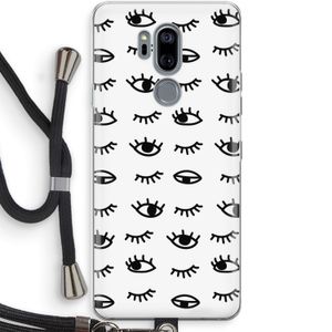 Eye pattern #2: LG G7 Thinq Transparant Hoesje met koord