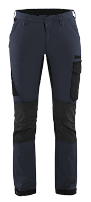 Blåkläder Dames Service werkbroek 4-weg stretch 71221645 | Donker marineblauw/Zwart | Maat 40 - 7330509742570
