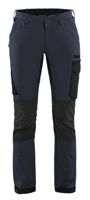 Blåkläder Dames Service werkbroek 4-weg stretch 71221645 | Donker marineblauw/Zwart | Maat 48 - 7330509742617
