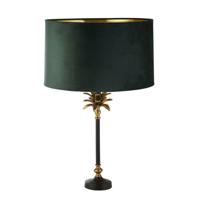 Searchlight TafellampPalm zwart met groene kap - EU81211GR