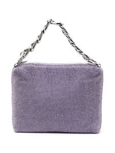 Patrizia Pepe Maxichain rhinestone-embellished tote bag - Violet