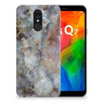LG Q7 | TPU | Siliconen hoesje | Marmer Grijs