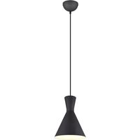 LED Hanglamp - Trion Ewomi - E27 Fitting - 1-lichts - Rond - Mat Zwart - Aluminium - Ø20cm