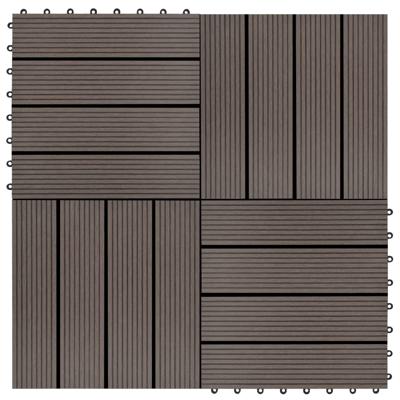 Terrastegels 30x30 cm 1 m HKC donkerbruin 11 st