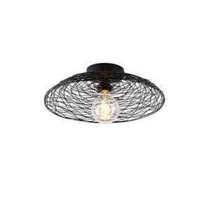 QAZQA Oosterse plafondlamp zwart 40 cm - Glan