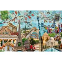Ravensburger - Puzzel 5000 p - Ansichtkaart met monumenten - Vanaf 14 jaar - thumbnail