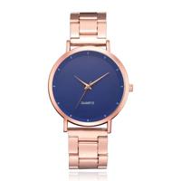 LGT JWLS Luxe Damespolshorloge - Rose Gouden Band en Behuizing, Blauw Uurwerk