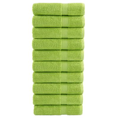 VidaXL Handdoeken solund 10 st 600 g/m² 50x100 cm appelgroen