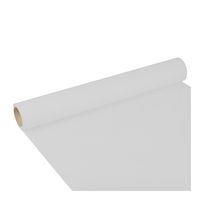 Feest/party witte tafeldecoratie papieren tafelloper 300 x 40 cm   - - thumbnail