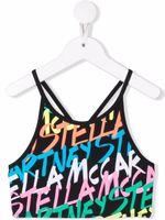 Stella McCartney Kids haut crop à logo imprimé - Noir