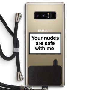 Safe with me: Samsung Galaxy Note 8 Transparant Hoesje met koord