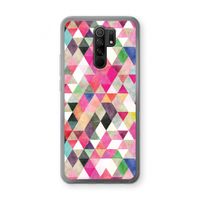 Gekleurde driehoekjes: Xiaomi Redmi 9 Transparant Hoesje