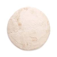 Tapeso Fluffy vloerkleed rond - Comfy Deluxe crème - 80 cm rond