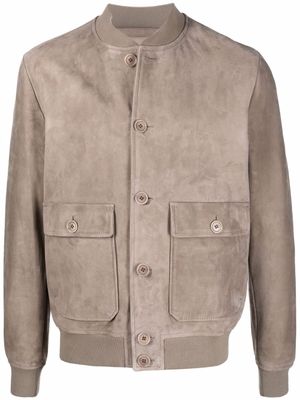 Salvatore Santoro veste bomber en daim - Tons neutres