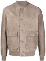 Salvatore Santoro veste bomber en daim - Tons neutres
