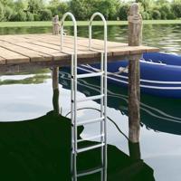 xl Dock ladder Zilver 45 x 11.5 x 190 cm Aluminium