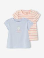 T-shirt babymeisje fantasie lichtblauw