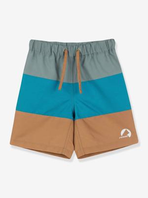 Zwemshort voor jongens met colorblock UIMARI EKO FINKID groen