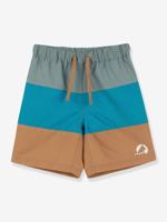 Zwemshort voor jongens met colorblock UIMARI EKO FINKID groen