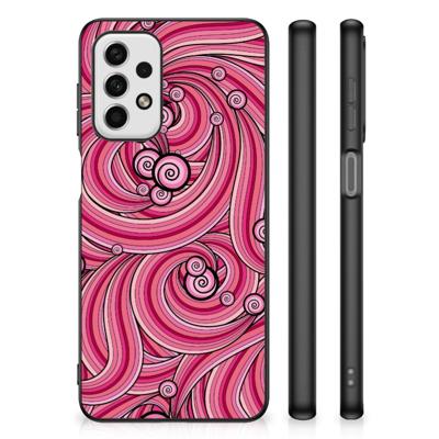 Samsung Galaxy A23 Leuk Telefoonhoesje Swirl Pink
